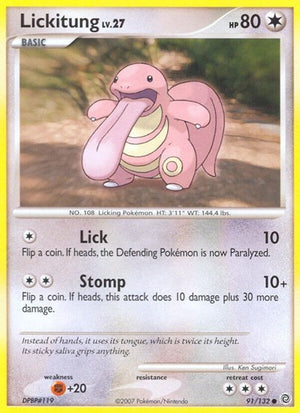 Pokemon TCG - Secret Wonders - Lickitung - 91/132