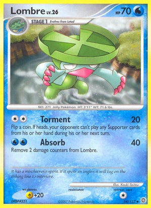 Pokemon TCG - Secret Wonders - Lombre - 54/132