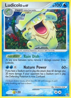 Pokemon TCG - Secret Wonders - Ludicolo - 13/132 - Reverse Holofoil