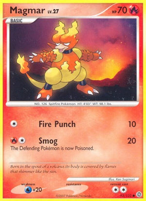 Pokemon TCG - Secret Wonders - Magmar - 93/132 - Reverse Holofoil