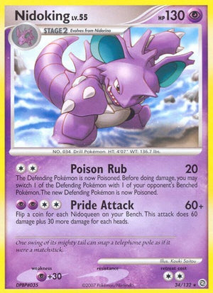 Pokemon TCG - Secret Wonders - Nidoking - 34/132 - Reverse Holofoil