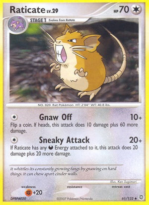 Pokemon TCG - Secret Wonders - Raticate - 61/132