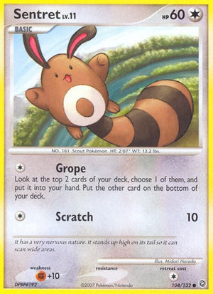 Pokemon TCG - Secret Wonders - Sentret - 104/132 - Reverse Holofoil