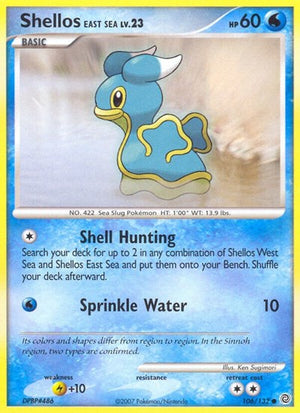 Pokemon TCG - Secret Wonders - Shellos East Sea - 106/132 - Reverse Holofoil