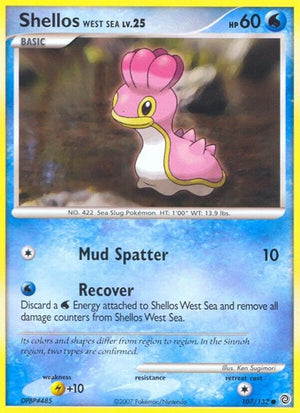 Pokemon TCG - Secret Wonders - Shellos West Sea - 107/132 - Reverse Holofoil