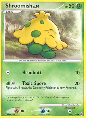 Pokemon TCG - Secret Wonders - Shroomish - 108/132 - Reverse Holofoil