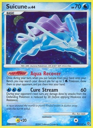 Pokemon TCG - Secret Wonders - Suicune - 19/132 - Holofoil