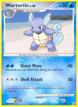 Pokemon TCG - Secret Wonders - Wartortle - 75/132