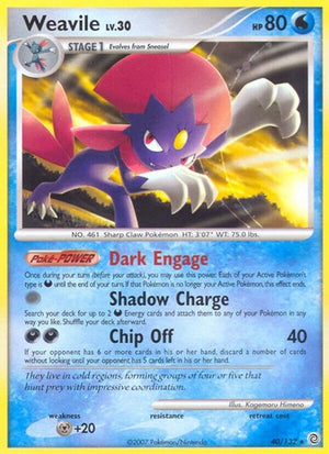 Pokemon TCG - Secret Wonders - Weavile - 40/132 - Reverse Holofoil