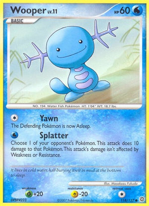 Pokemon TCG - Secret Wonders - Wooper - 118/132