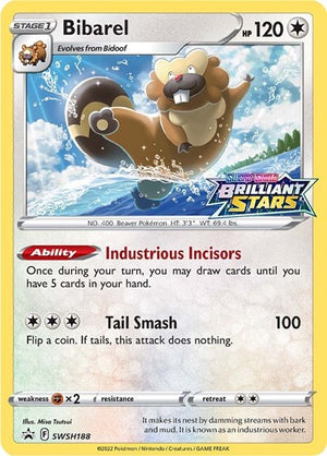 Pokemon TCG - SWSH: Sword & Shield Promo Cards - Bibarel - SWSH188
