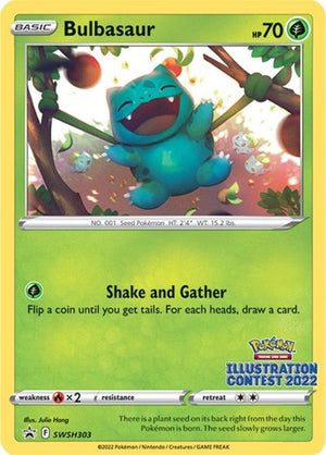 Pokemon TCG - SWSH: Sword & Shield Promo Cards - Bulbasaur - (Illustration Contest 2022) - SWSH303