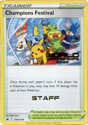 Pokemon TCG - SWSH: Sword & Shield Promo Cards - Champions Festival - (World Championships 2022) [Staff] - SWSH296