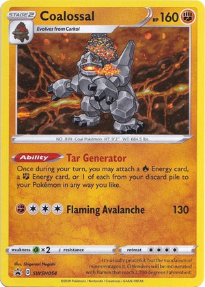 Pokemon TCG - SWSH: Sword & Shield Promo Cards - Coalossal - SWSH054