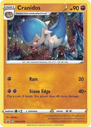 Pokemon TCG - SWSH: Sword & Shield Promo Cards - Cranidos - SWSH274