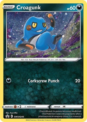 Pokemon TCG - SWSH: Sword & Shield Promo Cards - Croagunk - (Cosmos Holo) - SWSH245