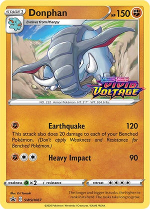 Pokemon TCG - SWSH: Sword & Shield Promo Cards - Donphan - (Prerelease) - SWSH067