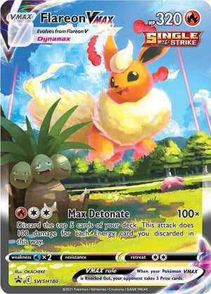 Pokemon TCG - SWSH: Sword & Shield Promo Cards - Flareon VMAX - SWSH180