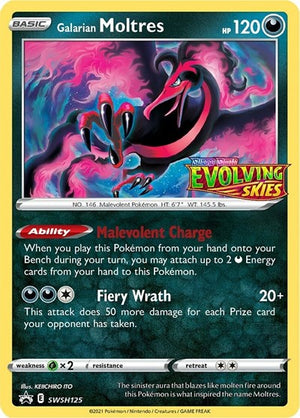 Pokemon TCG - SWSH: Sword & Shield Promo Cards - Galarian Moltres - (Prerelease) - SWSH125