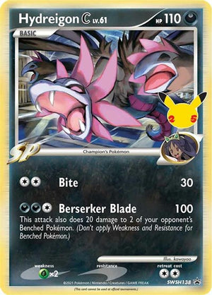 Pokemon TCG - SWSH: Sword & Shield Promo Cards - Hydreigon C lv.61 - SWSH138