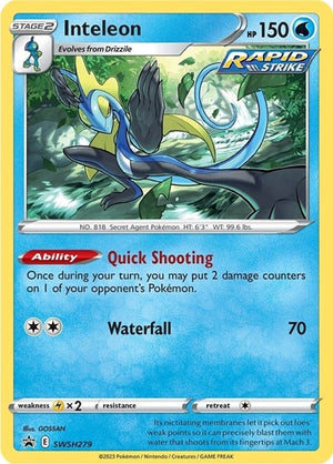 Pokemon TCG - SWSH: Sword & Shield Promo Cards - Inteleon - SWSH279