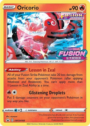 Pokemon TCG - SWSH: Sword & Shield Promo Cards - Oricorio - (Prerelease) - SWSH168
