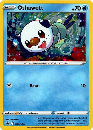 Pokemon TCG - SWSH: Sword & Shield Promo Cards - Oshawott - (Cosmo Holo) - SWSH222