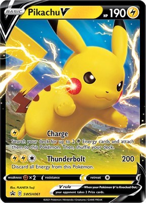 Pokemon TCG - SWSH: Sword & Shield Promo Cards - Pikachu V - SWSH061