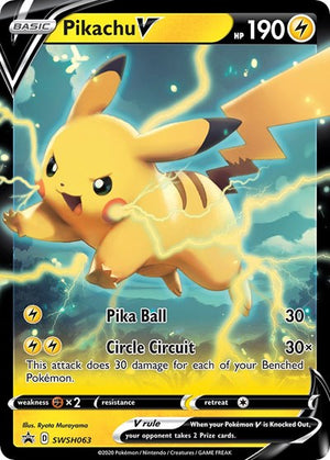 Pokemon TCG - SWSH: Sword & Shield Promo Cards - Pikachu V - SWSH063
