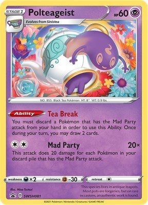 Pokemon TCG - SWSH: Sword & Shield Promo Cards - Polteageist - SWSH081