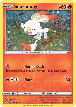Pokemon TCG - SWSH: Sword & Shield Promo Cards - Scorbunny - (Cosmos Holo) - SWSH244