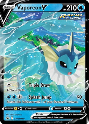 Pokemon TCG - SWSH: Sword & Shield Promo Cards - Vaporeon V - SWSH150