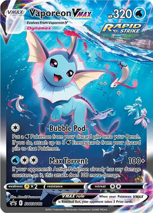 Pokemon TCG - SWSH: Sword & Shield Promo Cards - Vaporeon VMAX - SWSH182