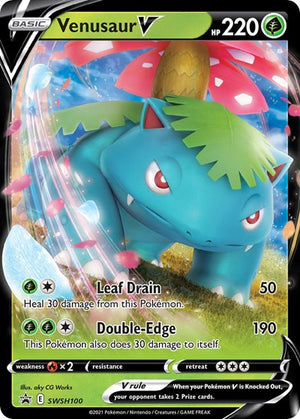 Pokemon TCG - SWSH: Sword & Shield Promo Cards - Venusaur V - SWSH100