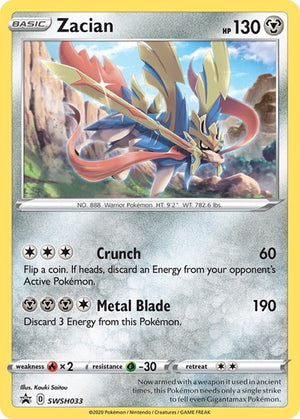 Pokemon TCG - SWSH: Sword & Shield Promo Cards - Zacian - SWSH033