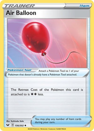 Pokemon TCG - SWSH01: Sword & Shield Base Set - Air Balloon - 156/202