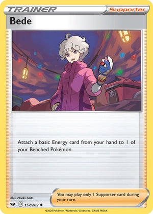 Pokemon TCG - SWSH01: Sword & Shield Base Set - Bede - 157/202