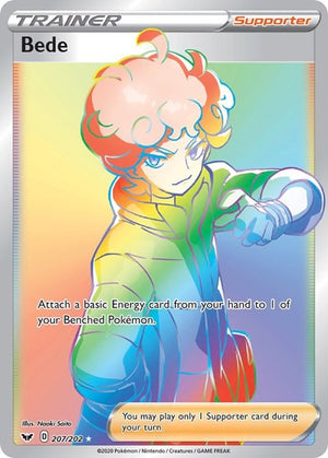 Pokemon TCG - SWSH01: Sword & Shield Base Set - Bede - 207/202 - Holofoil