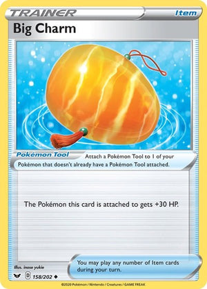 Pokemon TCG - SWSH01: Sword & Shield Base Set - Big Charm - 158/202 - Reverse Holofoil