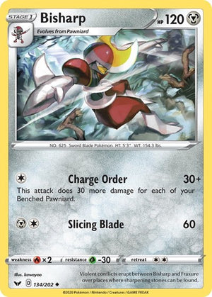 Pokemon TCG - SWSH01: Sword & Shield Base Set - Bisharp - 134/202