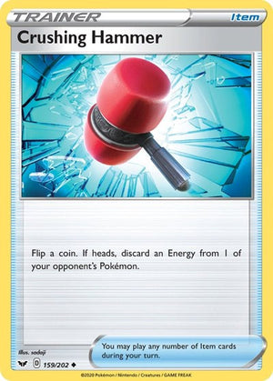 Pokemon TCG - SWSH01: Sword & Shield Base Set - Crushing Hammer - 159/202 - Reverse Holofoil