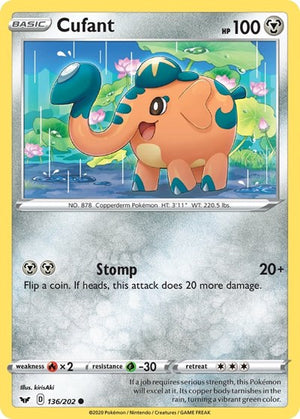 Pokemon TCG - SWSH01: Sword & Shield Base Set - Cufant - 136/202