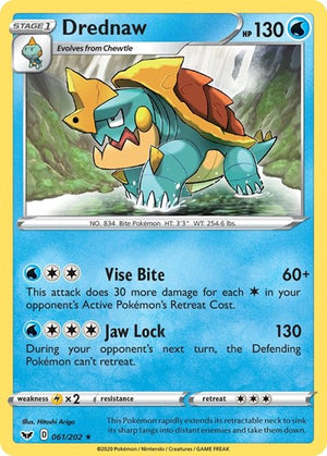 Pokemon TCG - SWSH01: Sword & Shield Base Set - Drednaw - 061/202