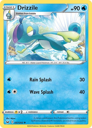 Pokemon TCG - SWSH01: Sword & Shield Base Set - Drizzile - 057/202 - Reverse Holofoil