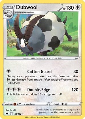 Pokemon TCG - SWSH01: Sword & Shield Base Set - Dubwool - 154/202