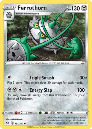 Pokemon TCG - SWSH01: Sword & Shield Base Set - Ferrothorn - 131/202