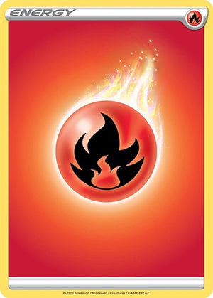 Pokemon TCG - SWSH01: Sword & Shield Base Set - Fire Energy - Reverse Holofoil