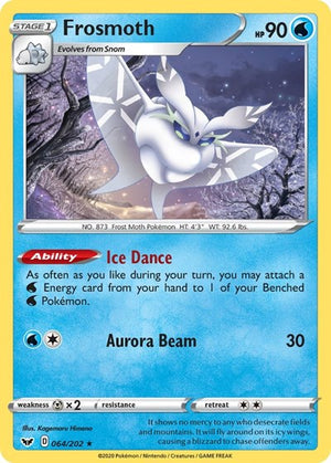 Pokemon TCG - SWSH01: Sword & Shield Base Set - Frosmoth - 064/202 - Reverse Holofoil
