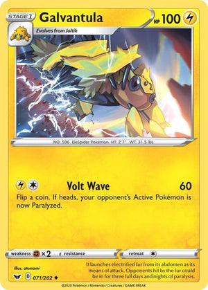 Pokemon TCG - SWSH01: Sword & Shield Base Set - Galvantula - 071/202 - Reverse Holofoil