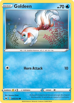 Pokemon TCG - SWSH01: Sword & Shield Base Set - Goldeen - 045/202 - Reverse Holofoil
